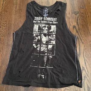 David Bowie Ziggy Stardust tank distressed